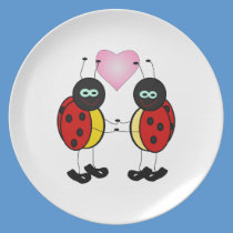 Ladybugs love plates