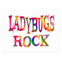 Ladybugs Rock Postcard