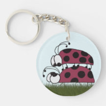 Ladybugs ~ You're My Rock! Keychains