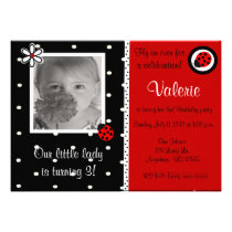 Ladybuy girls photo birthday invitation invitations
