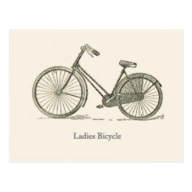 Lady's bicycle 1920 post cards
