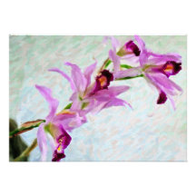 Laelia orchid personalized invite
