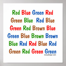 L'affiche d'essai de Stroop
