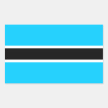 L'Afrique : Drapeau du Botswana Sticker En Rectangle