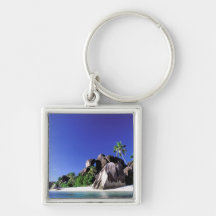 L'Afrique, Seychelles, île de Digue de La. Granit  Porte-clé