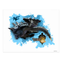 Lagiacrus chasing Hunter Post Cards