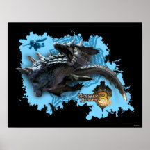 Lagiacrus chassant le chasseur posters