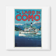 Lago Di Como Italy Vintage Travel Poster Art Refrigerator Magnet