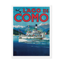 Lago Di Como Italy Vintage Travel Poster Art