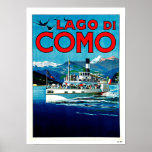 Lago di Como Lake Italy Vintage Travel