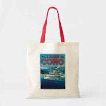 "Lago di Como" Vintage Italian Travel Poster Tote Bag