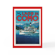"Lago di Como" Vintage Italian Travel Poster Card