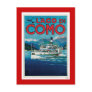 "Lago di Como" Vintage Italian Travel Poster Post Card