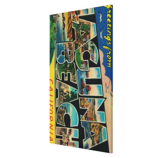 Laguna Beach, California - Large Letter Scenes Gallery Wrap Canvas