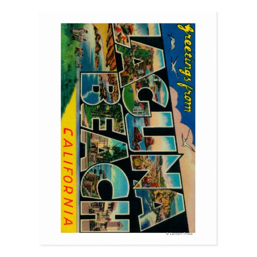 Laguna Beach, California - Large Letter Scenes Post Cards