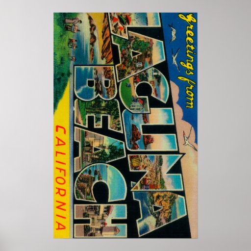 Laguna Beach, California - Large Letter Scenes Print