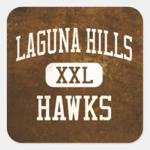 Laguna Hills Hawks Athletics Square Stickers