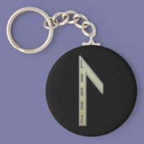 Laguz Rune gold keychains
