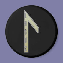 Laguz Rune gold magnets