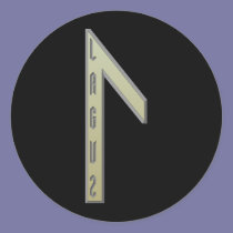 Laguz Rune gold stickers