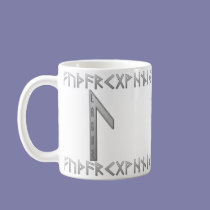 Laguz Rune grey mugs