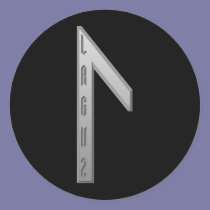 Laguz Rune grey stickers
