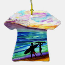 Lahaina Surf Lesson Christmas ornament