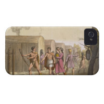 Lahoutan Indians, Canada (colour engraving) iPhone 4 Cases