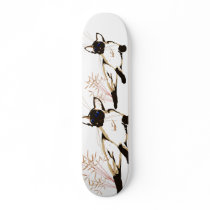 Laid Back Siamese with Leaves Skateboard