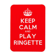 L'aimant de Ringette "gardent le rouge de jeu calm Magnets En Rectangle