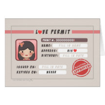 Laiss d'amour de HJ-Histoire - fille Carte De Vœux