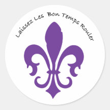 Laissez les bon temps rouler round sticker