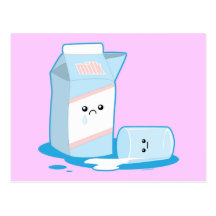 Lait renversé cartes postales