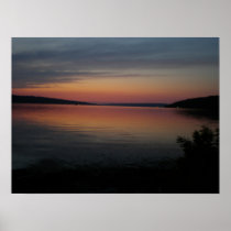 lake at sunset posters