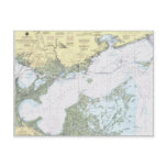 Lake Borgne LA Nautical chart postcard
