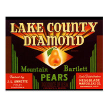 Lake County Diamond Pears Postcards