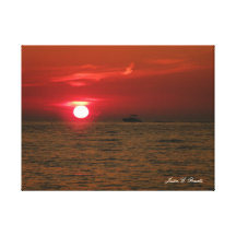 Lake Erie Sunset Flying Angel Gallery Wrap Canvas