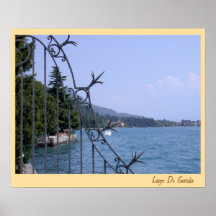 Lake Garda from the boardwalk in Salò Poster
