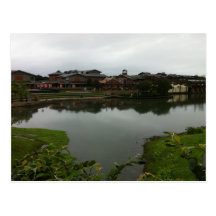 Lake houses in Taiwan Postcard