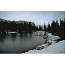 Lake In Winters Acrylic Cut Out