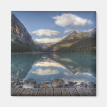 Lake Louise at sunrise, Banff National Park, Refrigerator Magnets
