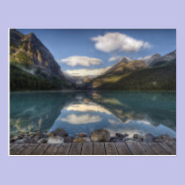 Lake Louise au lever de soleil, parc national de B cartes postales