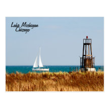 Lake Michigan Sail Post Cards