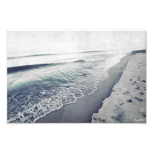 Lake Michigan Shoreline Retro Photographic Print