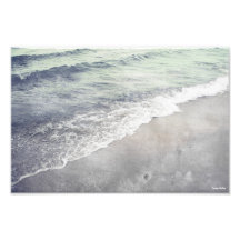 Lake Michigan Shoreline Retro Photographic Print