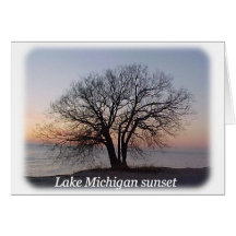 Lake Michigan sunset Card