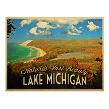Lake Michigan Vintage Post Card