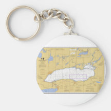 Lake Ontario Nautical Chart Key Chain