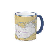 Lake Ontario Nautical Chart Mugs