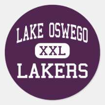 Lake Oswego - Lakers - High - Lake Oswego Oregon Round Stickers
